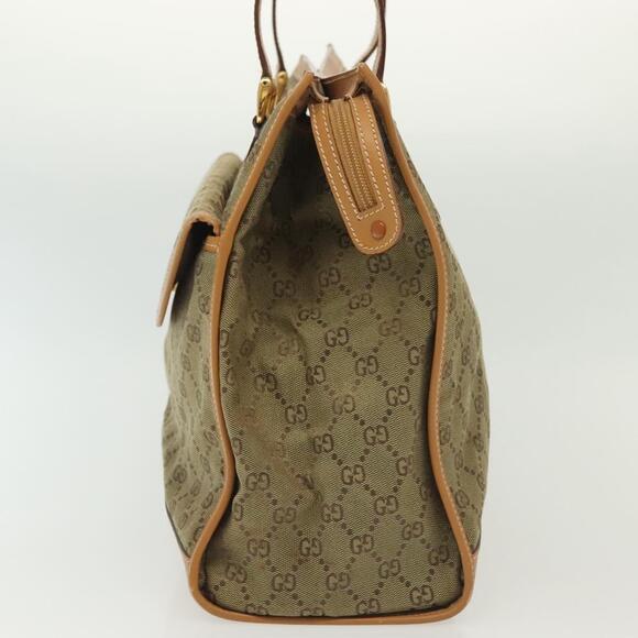 GUCCI GG Canvas Tote Bag Beige Gold - Picture 4 of 12
